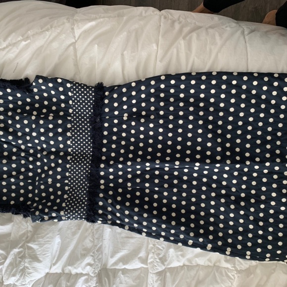 Tory Burch polka dot midi dress (navy, size 4) - Picture 6 of 7